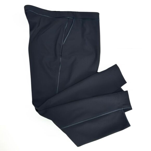Lafayette 148 Crop Pants Manhattan Step Hem Navy Blue Color Pockets sz 16 - Picture 2 of 13